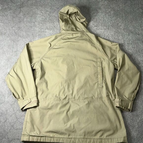 VINTAGE Woolrich Woman Jacket Womens Medium Beige Lined Parka Coat USA - Picture 9 of 12
